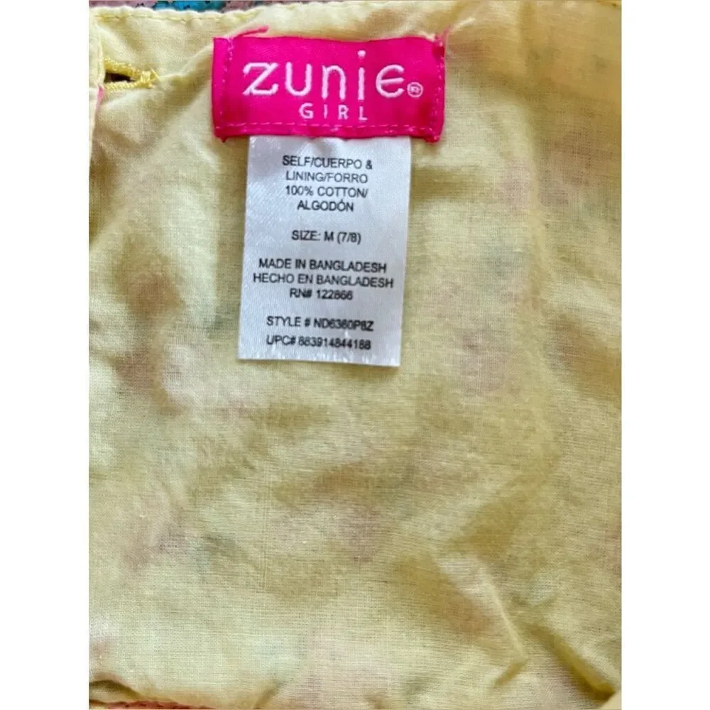 Zunie Girl Yellow Floral Ruffle Dress